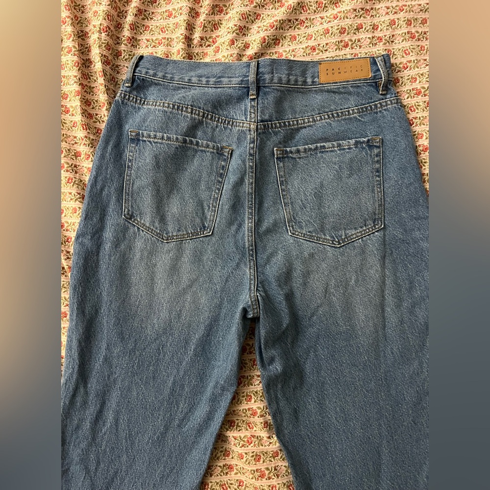 PacSun Women’s High Rise Straight Jeans Medium Wash Size 30 - Picture 4 of 7